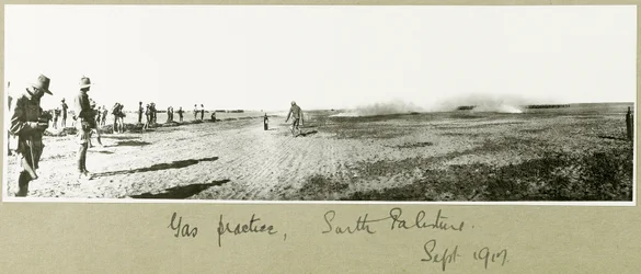 Prática de gás, Palestina do Sul, setembro de 1917